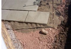 Patio in process of being laid down